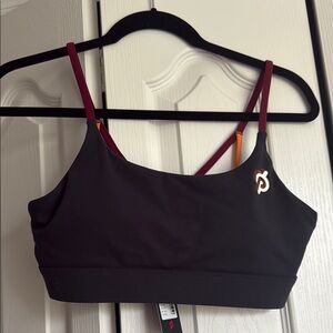 Peloton Cadence Peak Strap Speed Up Black Sports Bra